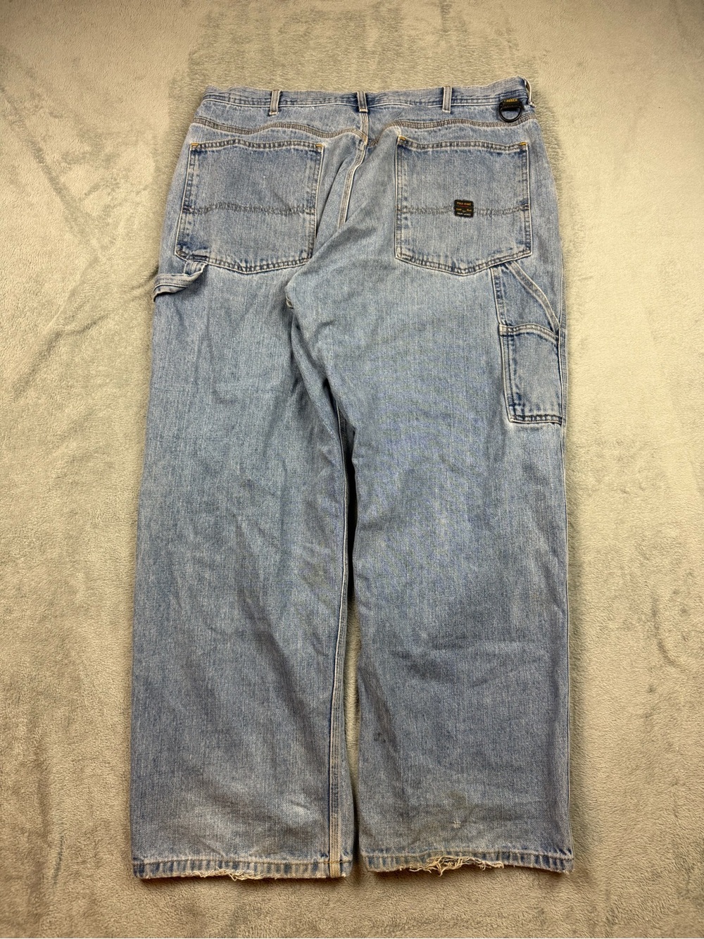 Polo Ralph Lauren Polo Jeans Company Blue Denim Carpenter Pants W/ Ring Size 38
